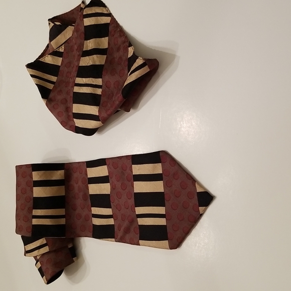 Carlos Palazzi-Couture necktie with pocket square - Picture 1 of 7